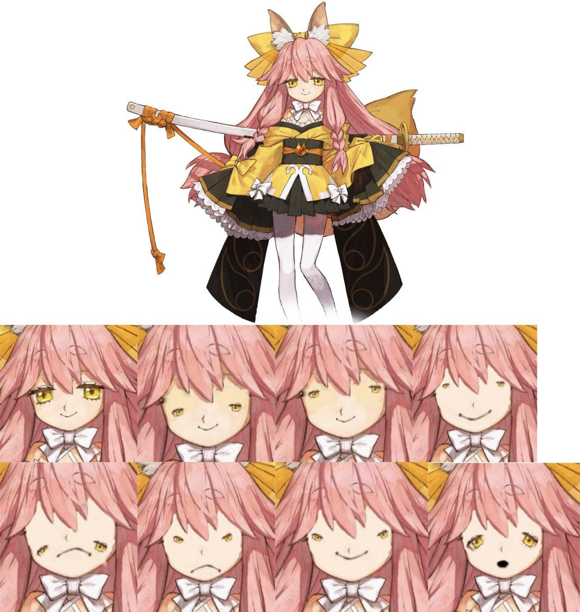 Tamamo Aria “Official” Expression Sheet (Real)