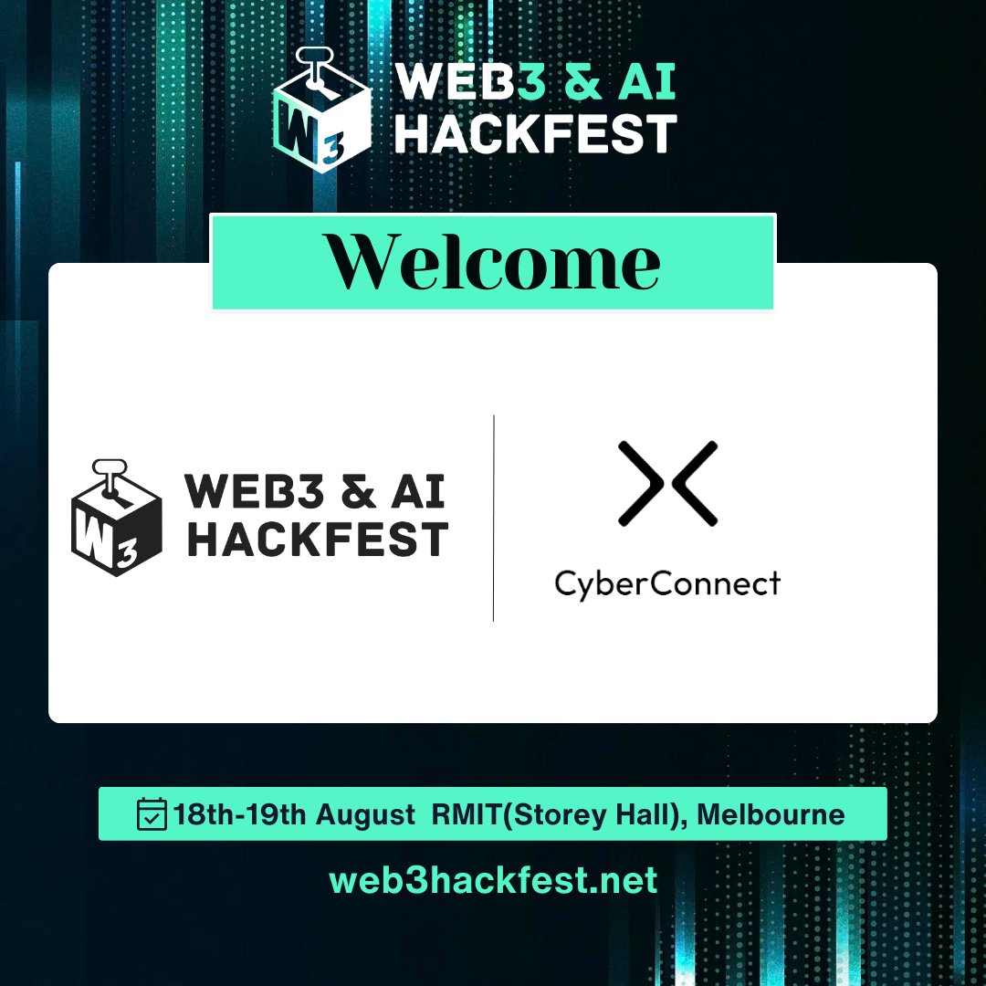 Web3 & AI Hackfest (@web3hackfest) on Twitter photo Hey everyone, we're excited to welcome <a href="/CyberConnectHQ/">(Deprecated) CyberConnect</a> as a strategic partner, joining with less than 3 weeks to go for the Web3 & AI Hackfest! 🎉
CyberConnect's innovative technology provides a powerful tool for developers and entrepreneurs looking to build decentralized Hey everyone, we're excited to welcome <a href="/CyberConnectHQ/">(Deprecated) CyberConnect</a> as a strategic partner, joining with less than 3 weeks to go for the Web3 & AI Hackfest! 🎉
CyberConnect's innovative technology provides a powerful tool for developers and entrepreneurs looking to build decentralized