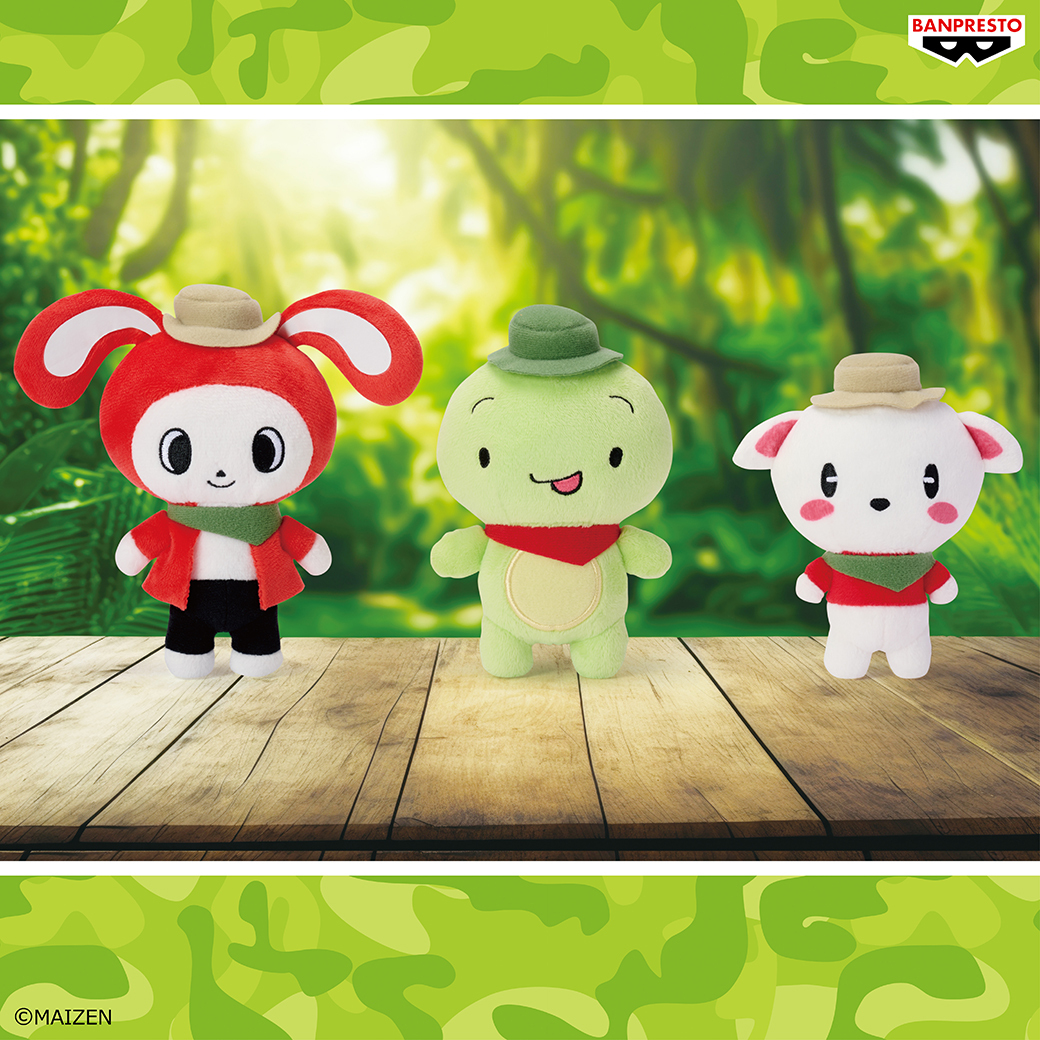 まいぜんシスターズ　キャリー　ダイカット　ぬいぐるみ 3人で探検へGO✊／ 探検をモチーフにした「まいぜんシスターズ」の