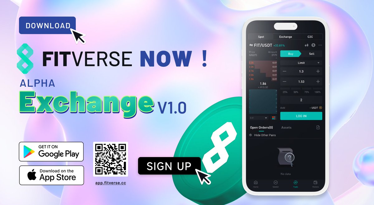 fitversecc's tweet photo. 📲🚀 FitVerse Exchange V1.0 Alpha Android app is now available for download! 

For now, enjoy registration and $USDT/$FIT deposit &amp; withdrawal. (Withdrawal fee: 1 $FIT) 

Excitingly, the next update will unlock trading functionalities. Stay tuned! 💫 https://t.co/VEpiJsNrSt