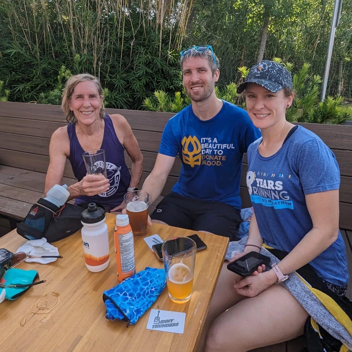 Great time had by all at the Run.Yoga.Beer Event at Benny Thunders with Alex’s 5k, HARRA, PIM, <a href="/BlackMenRun/">Black Men Run</a> Houston. Yoga by Shannon Hood.