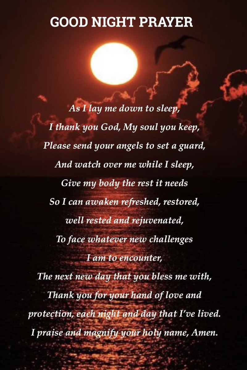As we prepare to Have Sweet Sleep 😴, & Candy 🍭 Coated Dreams, Thank God in Your Nightly Prayer, and pray 🙏🏽 the prayer 🙏🏽 below ⬇️! Stay Blessed 🥲& Always Stay Encouraged! Thank God for Jesus. Amen 🙏🏽! All my love o 2 You, 2!