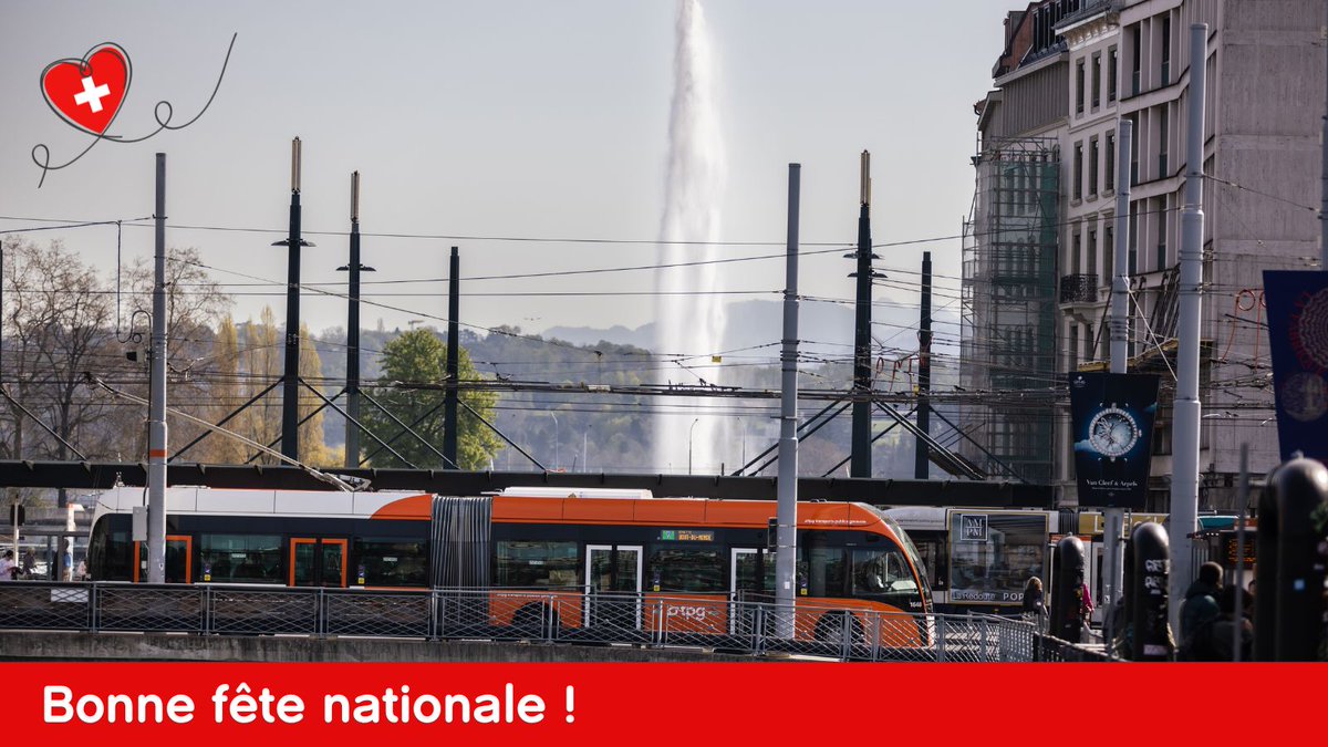 #fetenationalesuisse #geneve #tpg #transportspublics #suisse #switzerland