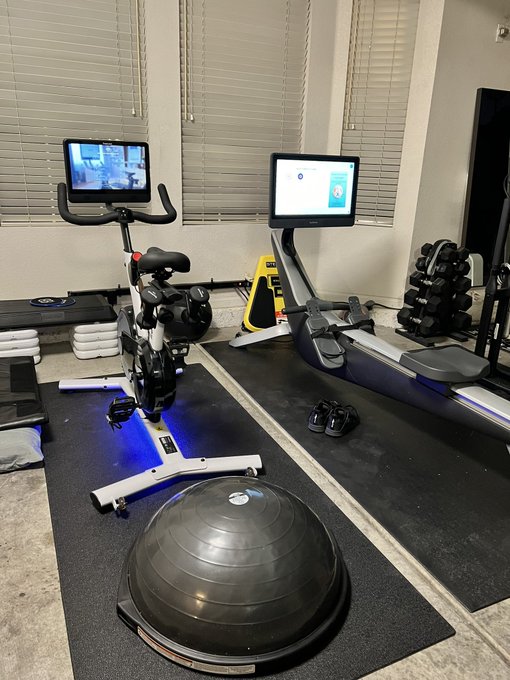 Put a power surge on this side of the garage. Cardio equipment is alive!!! Garage sessions can begin<a href="/tag/itsthelittlethings"class="tags"><span>#itsthelittlethings</span></a><a href="/tag/sweatygirlcomingsoon"class="tags"><span>#sweatygirlcomingsoon</span></a>