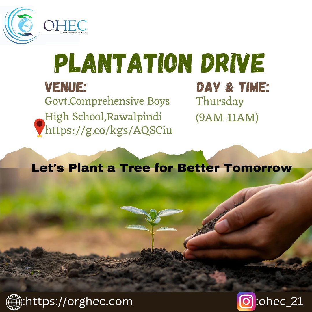 orghec's tweet photo. "Join hands, plant seeds of hope! Together, let's nurture a greener tomorrow 🌱🌍"

Donate at:
Bank name :National Bank of Pakistan
Account title : Danish Ali
Account number , 4170594297
Branch code 1508
IBAN number :PK59NBPA1508004170594297 https://t.co/Vw9XA5Fqwq