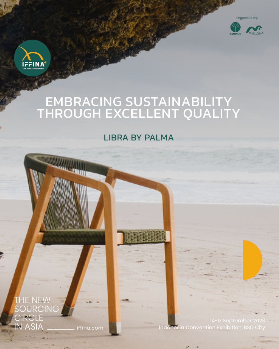 IFFINA_id's tweet photo. Libra by Palma will join as an exhibitor In #IFFINA2023 👋

Visit us and maximize this opportunity to take your business to the next level.

Get your free badge NOW! 🏷
https://t.co/gprZ5yygql

IFFINA - Indonesia Meubel &amp; Design Expo
📆 14-17 September 2023
📍 ICE BSD https://t.co/embWEQrj73
