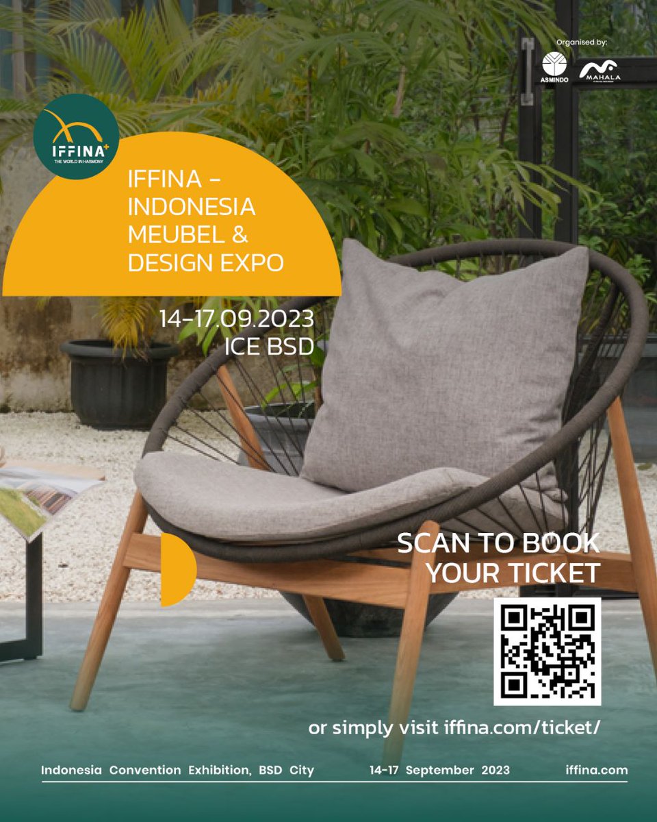 IFFINA_id's tweet photo. Libra by Palma will join as an exhibitor In #IFFINA2023 👋

Visit us and maximize this opportunity to take your business to the next level.

Get your free badge NOW! 🏷
https://t.co/gprZ5yygql

IFFINA - Indonesia Meubel &amp; Design Expo
📆 14-17 September 2023
📍 ICE BSD https://t.co/embWEQrj73