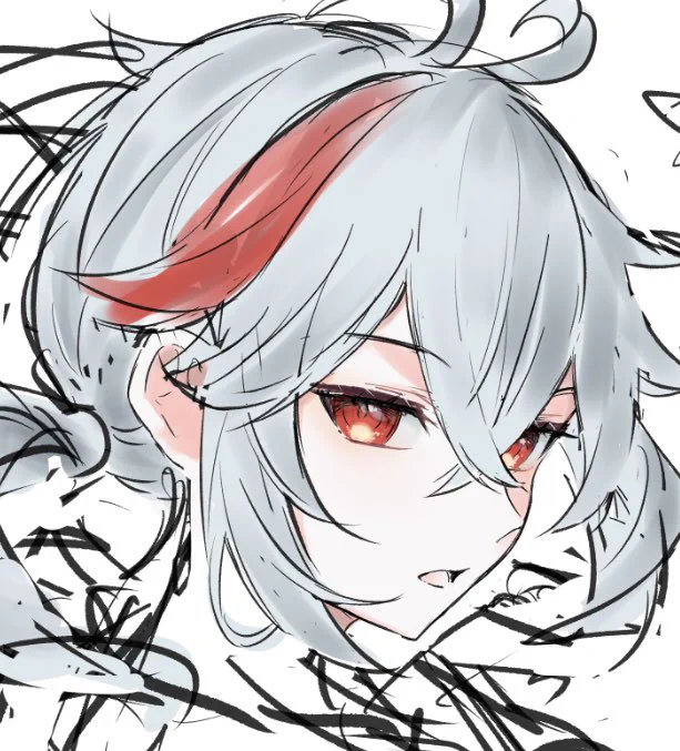 万葉くん途中。 お顔を描きたかった