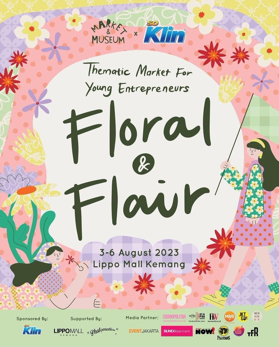 The countdown is on ⌛️

Get ready to shop and hangout at Market &amp; Museum Floral &amp; Flair with various local brands! 🥳

—
SAVE THE DATE
🗓️ 3-6 August 2023
🕙 10 AM - 10 PM
📍 Lippo Mall Kemang

It’s a free entrance event 🌸🌼✨

#MMFloralFlair
#MarketMuseumxSoklin