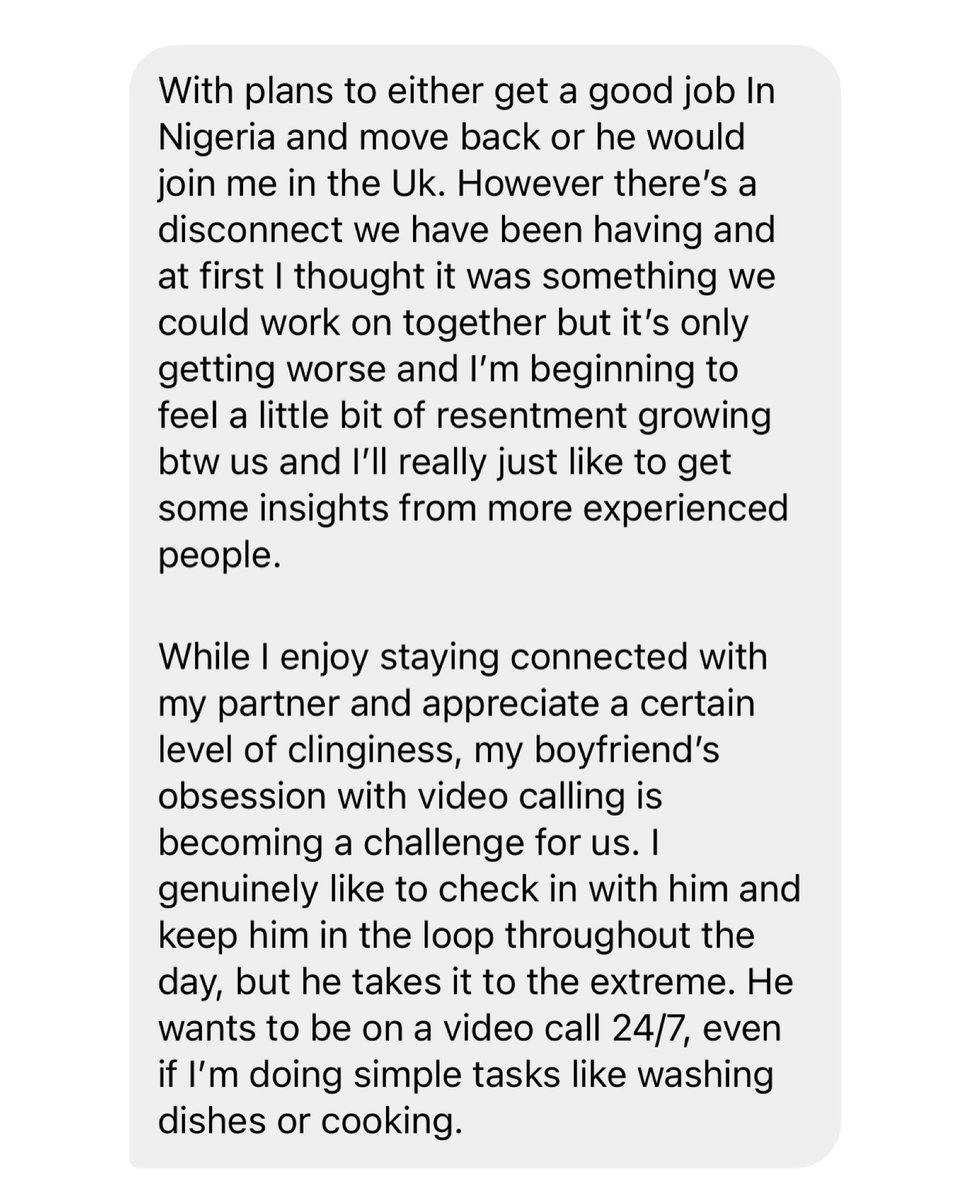 diaryofa9jagirl's tweet photo. Swipe: This was quite a read. Long distance relationships are hard, no doubt. But isn’t this a tad too much? https://t.co/Ckte6BZJsh