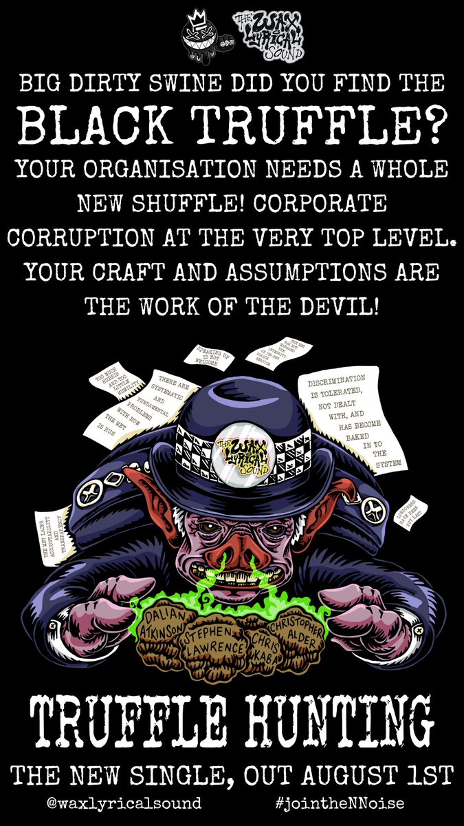 WaxLyricalSound's tweet photo. 1st of the month! New music time!

OUR NEW SINGLE “TRUFFLE HUNTING” IS OUT NOW

Go get it people

https://t.co/wm8qMAFbhB

#NewMusicAlert #NewMusic2023 #NewMusicDaily #TruffleHunting #MetPolice #Corruption https://t.co/pDVGgukb3g