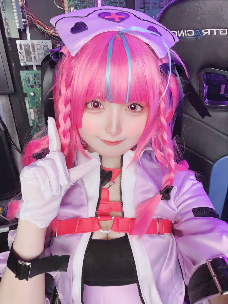 湊あくあ ナースコスプレ VTuber ホロライブ フルセット あくたん 🎀 湊あくあ/ホロライブ 🎀 ※コスプレ※ 🏥 ナース服あくたん❣️ 💉✨️