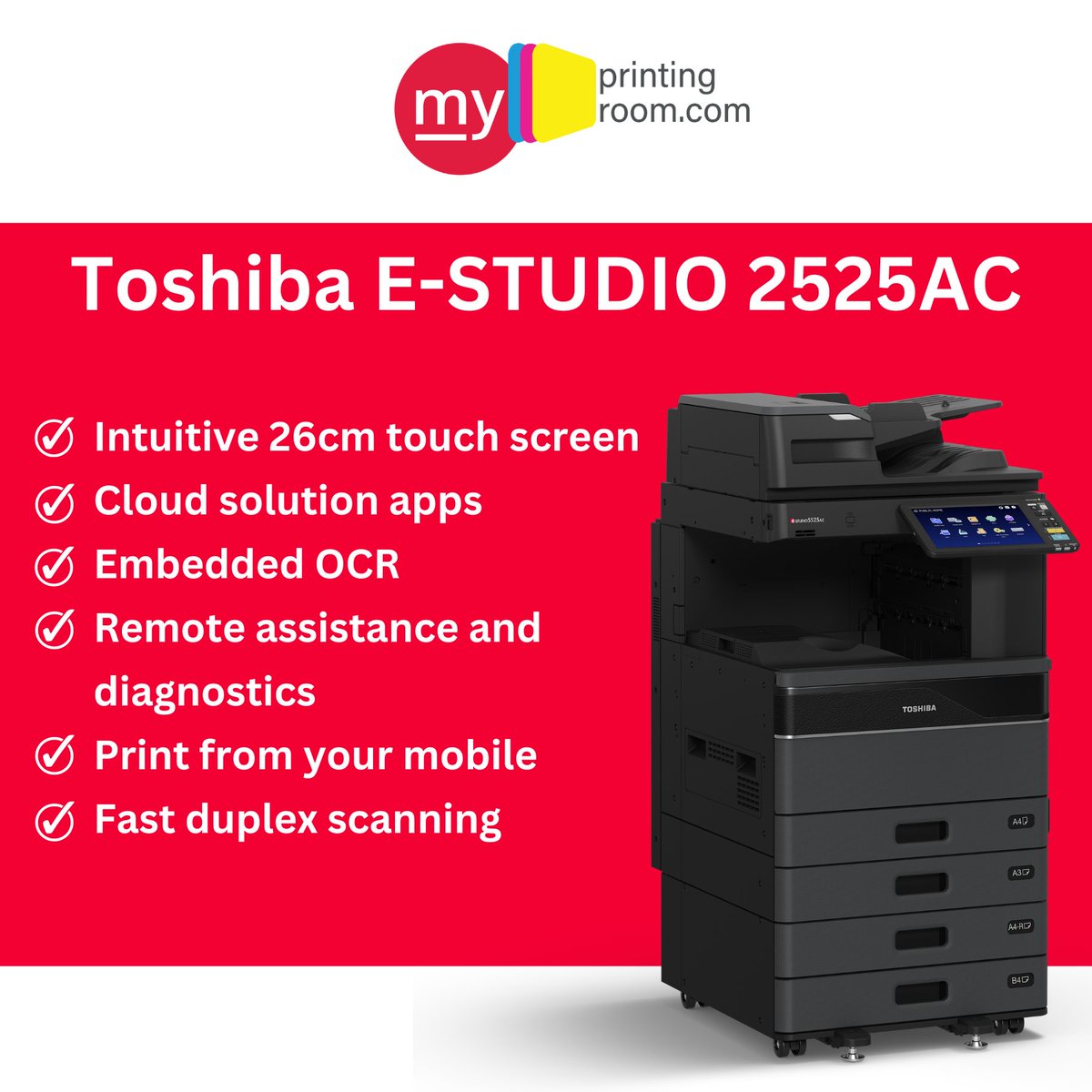 MyGrpSolutions's tweet photo. Introducing the perfect solution for your printing needs – the Toshiba e-STUDIO 2525AC multifunction printers. With cutting-edge technology and advanced features, these printers deliver exceptional performance and stunning print quality. Learn more https://t.co/zcxpHdsBIR https://t.co/HasMDsGjvo