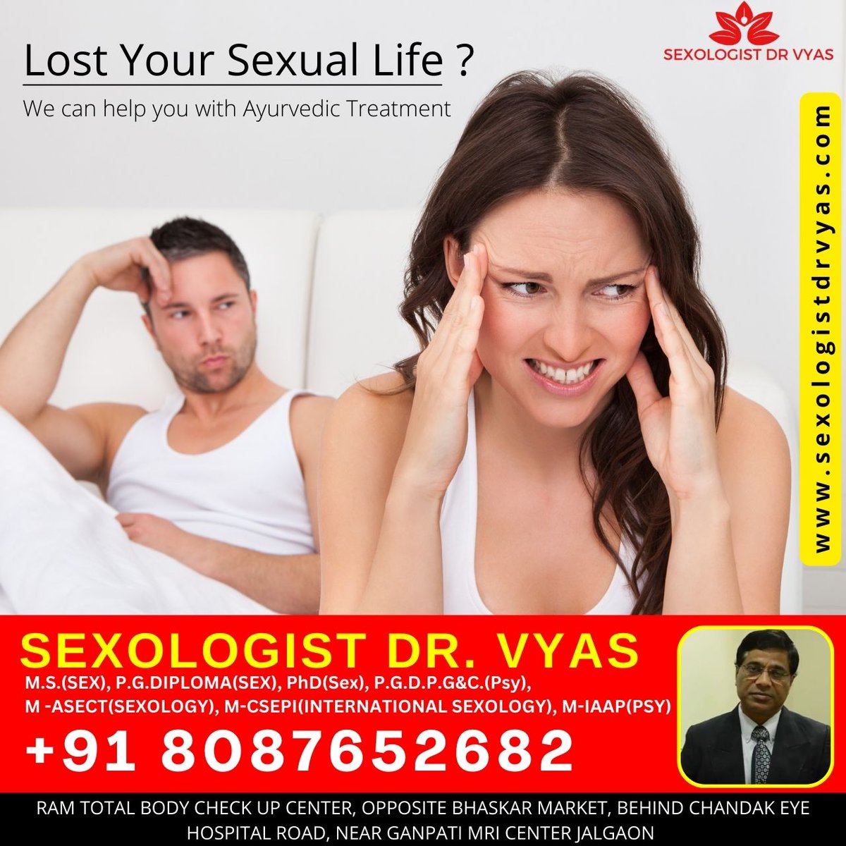 Lost Your Sexual Life?

Consult with
Sexologist Dr. Vyas
Web : sexologistdrvyas.com
Call : +91 8087652682

#sexologist #sexologistdrvyas #drvyas #sexproblem #sexdoctor #sexologist