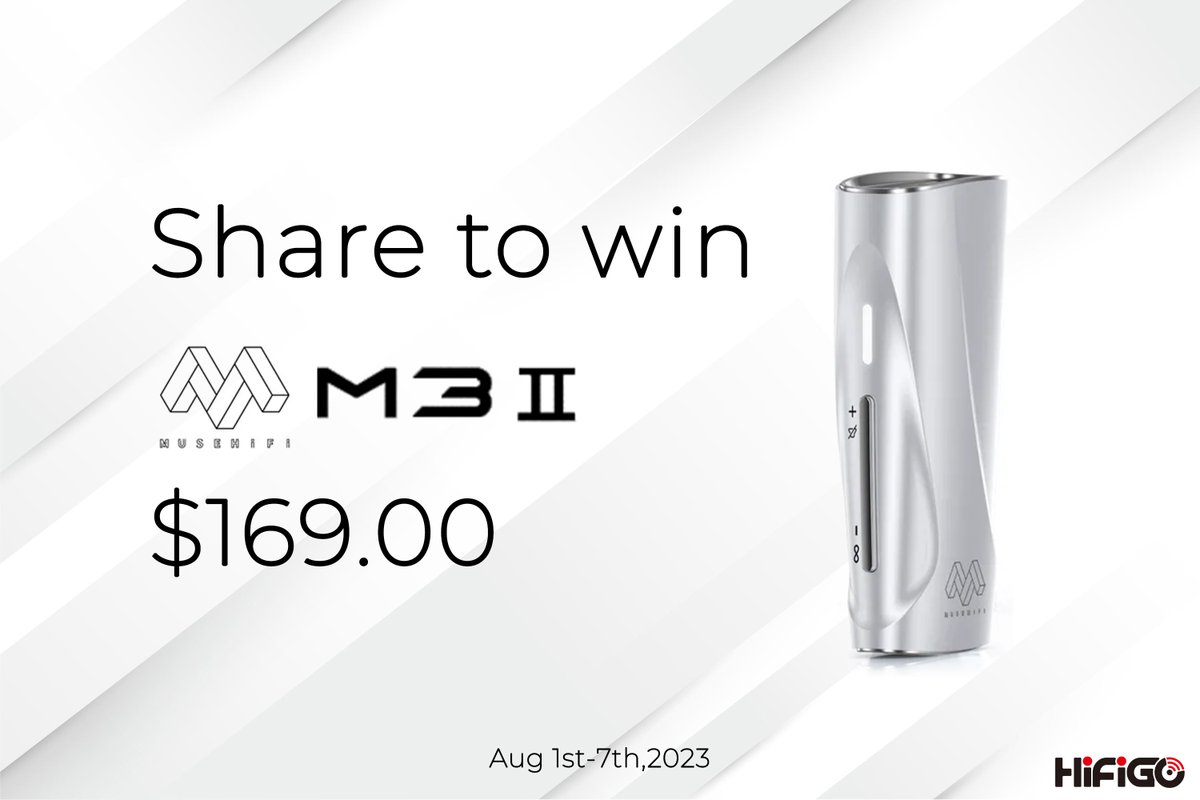 Giveaway time! 🎉 We're celebrating the release of the MuseHifi M3 ii by giving away a Brand New unit! 🎁 Participating is easy: 
1. RT this tweet to spread the word.
2. Follow  <a href="/HifiGoAudio/">HiFiGo</a> for more updates.
3. Mention a friend who would love this.

 Good luck! 🍀 
#Giveaways