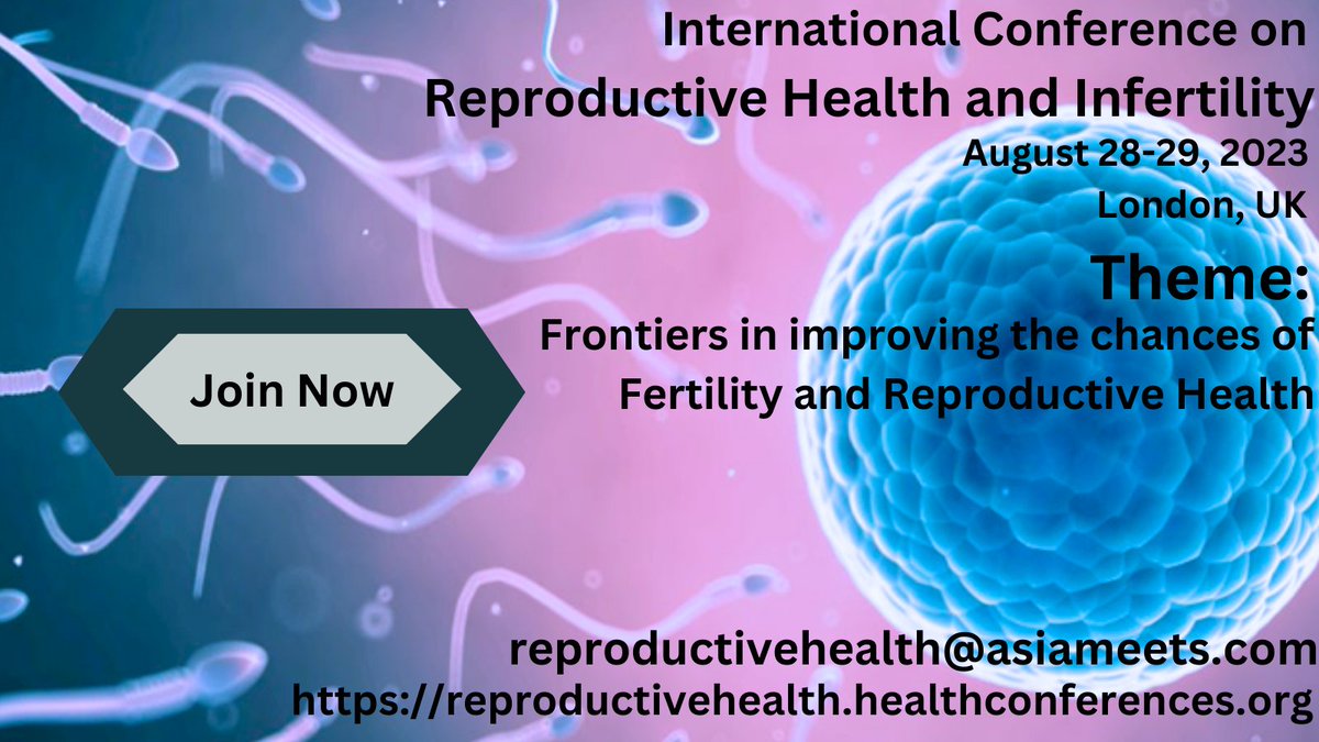 ReproductiveM's tweet image. Explore breakthroughs in Reproductive Health &amp;amp; Infertility! Join us at #ICRHI2023, August 28-29, 2023 in London, UK. Connect with global experts, share knowledge, and empower the future of fertility! #LondonConference #HealthcareInnovation