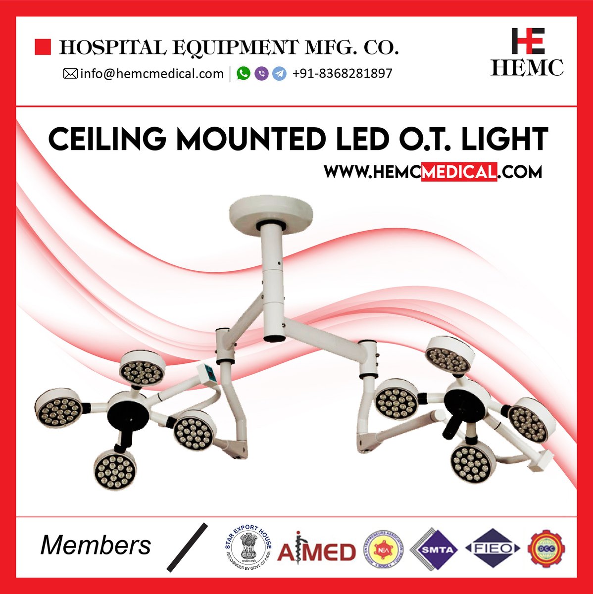 HemcOrtho's tweet image. #ceilingmountedlight #otlight #hospitallight #ledotlights #ledotlight #medical #medicalstudent #medicalcollege #medicalprofessional #medicallife #medicaldevices #medicalequipment #surgery #surgeon #patientcare #hospitalequipment #manufacturer #india #hemcmedical #hemcindia