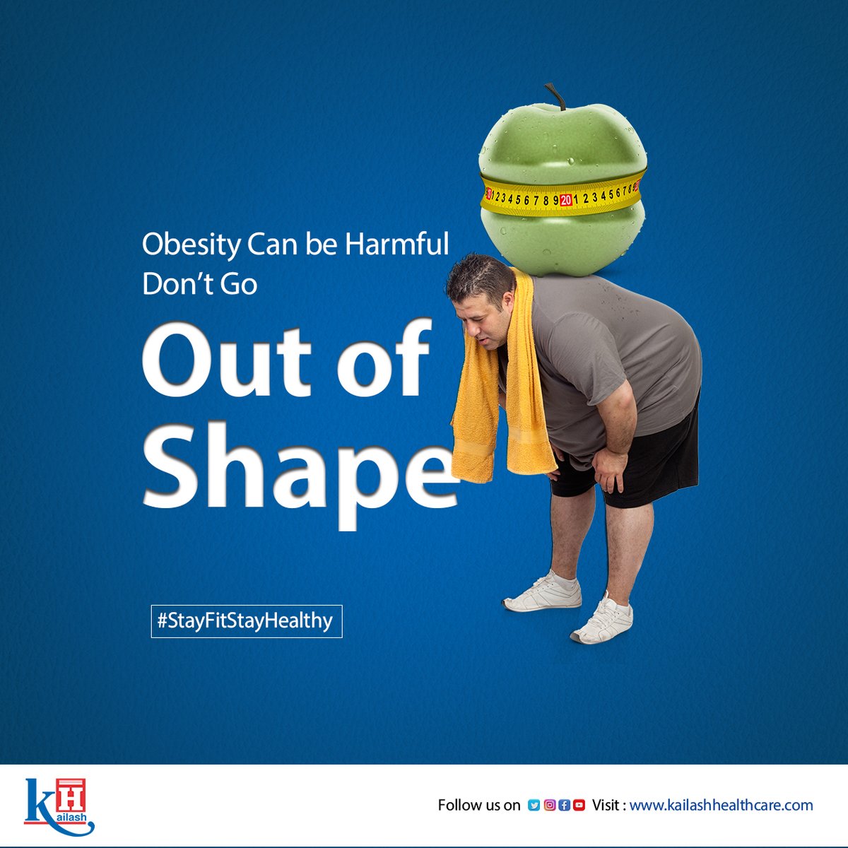 KailashHealth's tweet image. Obesity is not just about looks; it&apos;s about feeling good inside and out! Let&apos;s take charge and embrace a healthy lifestyle. 

Consult our Doctors: kailashhealthcare.com
Call: 0120- 2444444

#obesity #overweight #outofshape #healthylifestyle #HealthMatters #FitnessGoals…