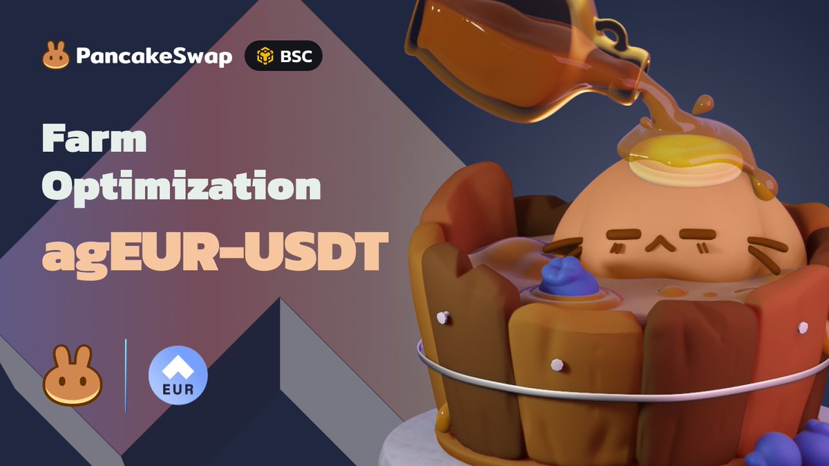 PancakeSwap's tweet photo. ⚡️Proposal for Angle Protocol ($agEUR) Farm Optimization

We propose to redirect CAKE from underperforming to high-performing Angle Protocol farms, in order to encourage higher volume and liquidity, ultimately leading to greater trading fee revenue and therefore CAKE burns.

🗳Vote for free here: 
https://t.co/EfsLdi4JeD