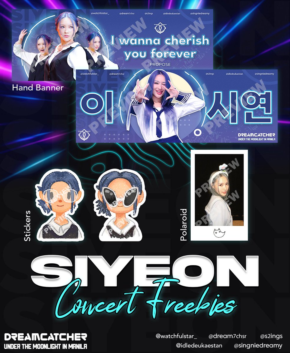 watchfulstar_'s tweet photo. Siyeon Freebies for Dreamcatcher: Under the Moonlight in Manila 
by @dream7chsr @idledeukaestan @s2ings @singniedreamy &amp; @watchfulstar_

🐺 time &amp; location: tba
🐺 like, rt, bookmark &amp; show this on d-day
🐺 open to everyone

see you fellow somnies! 🫶

#DREAMCATCHERinMNL https://t.co/ycS9JTr617