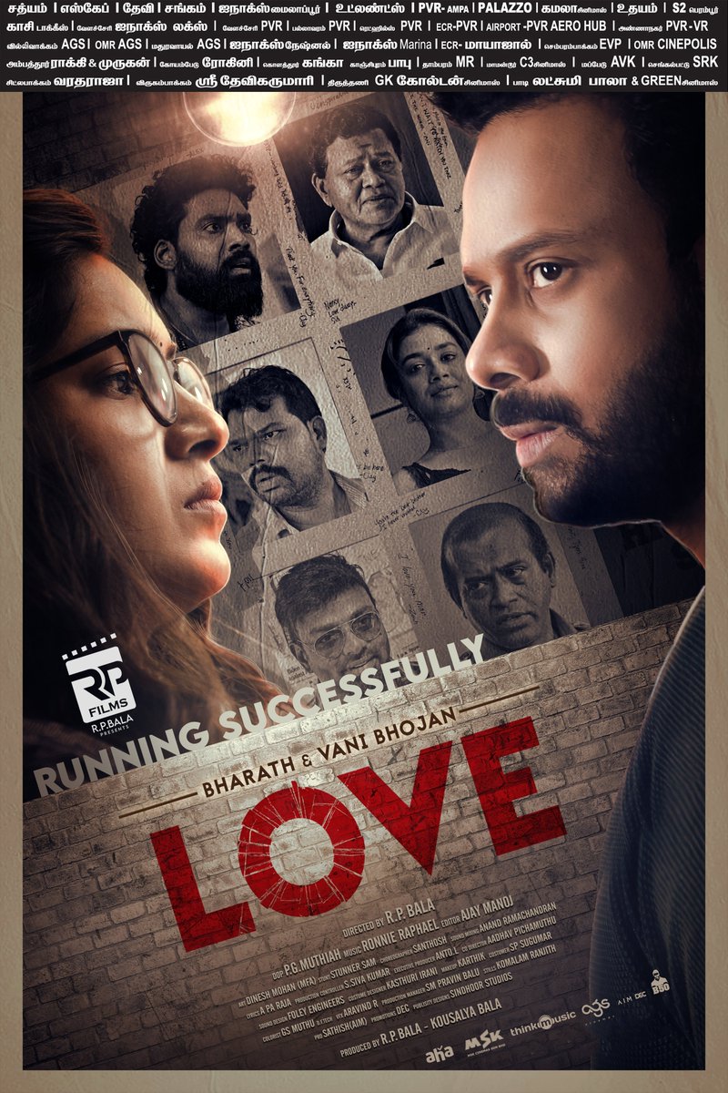 #Love Running successfully in theatres now! Book your tickets and experience the captivating story in the big screen.

BMS - bit.ly/3Khikl7

Ticket New - bit.ly/455LewN

#Bharath50