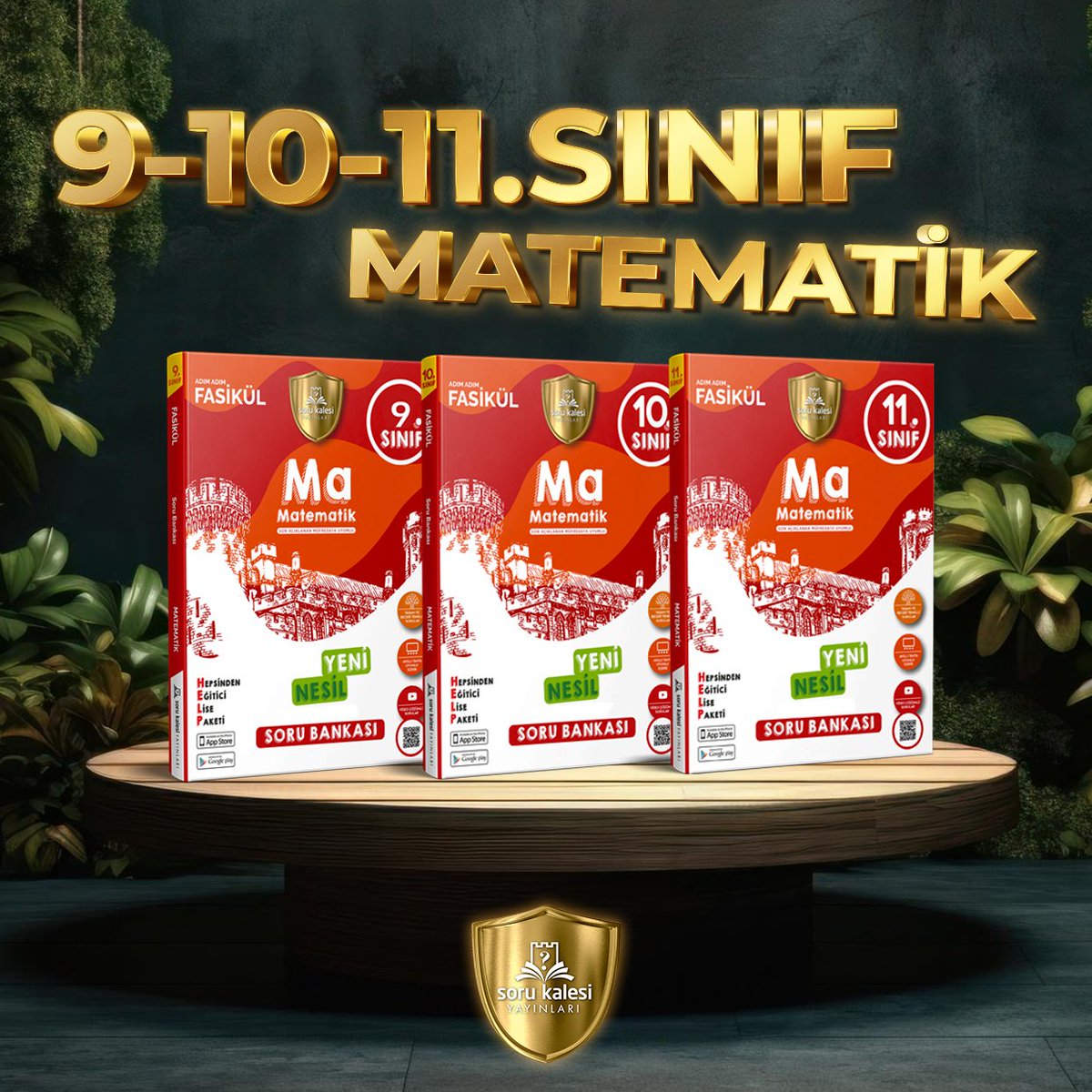 Matematik bilginizi üst seviyeye çıkarmak için hazırladığımız "9-10-11. Sınıf Matematik Soru Bankası" ile zorlu konuları kolayca aşabilir, başarıya ulaşmaya bir adım daha yaklaşabilirsiniz! 
#matematik #sorubankası #eğitim #yks