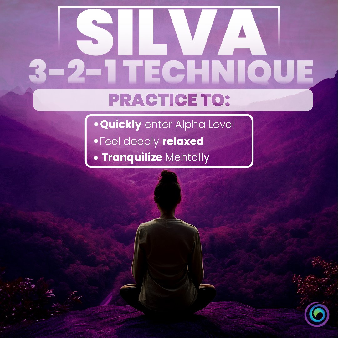 Unlock tranquility and deep relaxation swiftly with the Silva 3-2-1 Technique. 

Practice meditation with Silva 3-2-1 method - guided by the voice of Jose Silva - youtube.com/watch?v=toTfc1…

#MeditationTechniques #SelfDiscovery #AlphaState #MeditationBenefits #MindBodyConnection