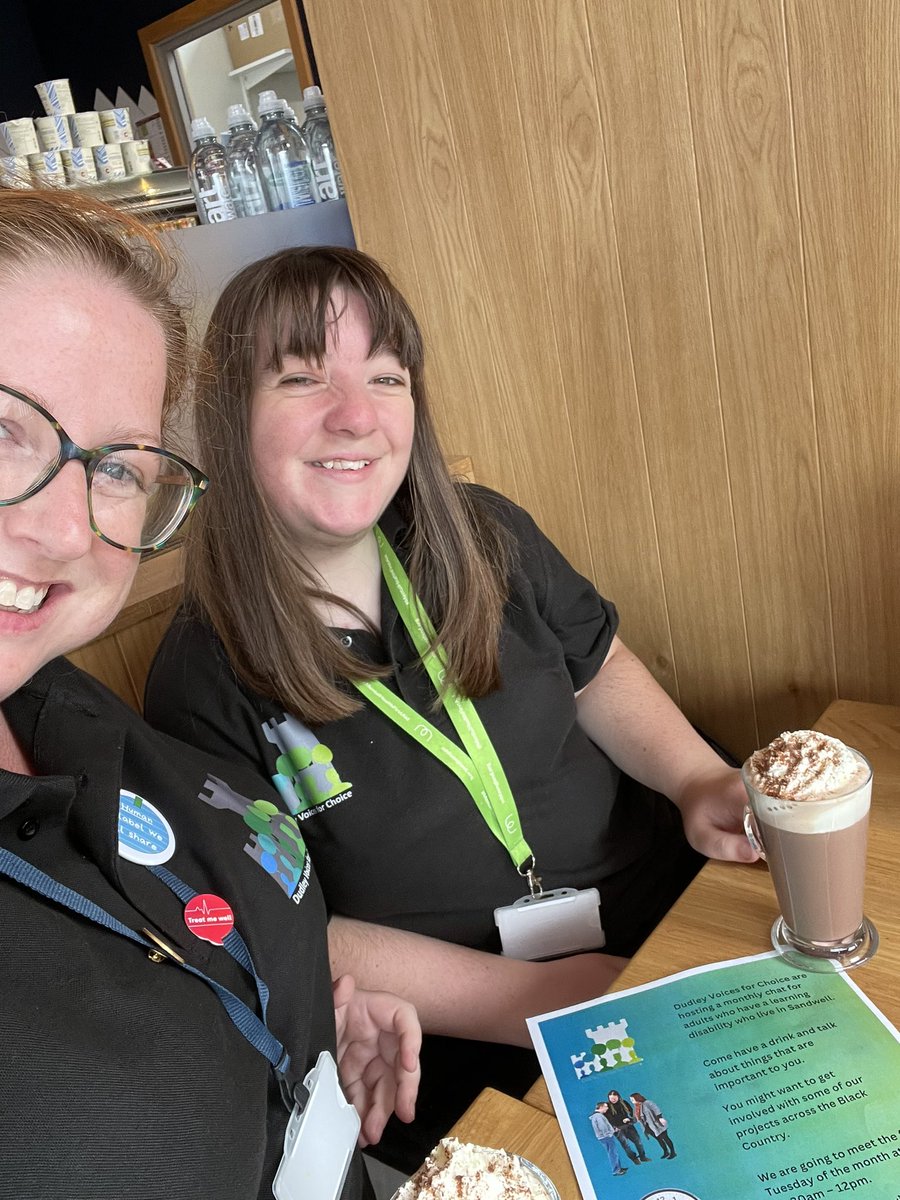 Waiting to meet new people in Sandwell with a hot chocolate 😃#selfadvocacyworks <a href="/DvcDudley/">Dudley Voices for Choice Self Advocacy</a> @tom182dvc <a href="/samanth40778918/">samantha Reeves</a> <a href="/JoWDVC1/">DVC@JoW</a> <a href="/EwinsWendy/">Wendy Ewins</a> <a href="/BlackCountryNHS/">BCHFT - Black Country Healthcare Foundation Trust</a>