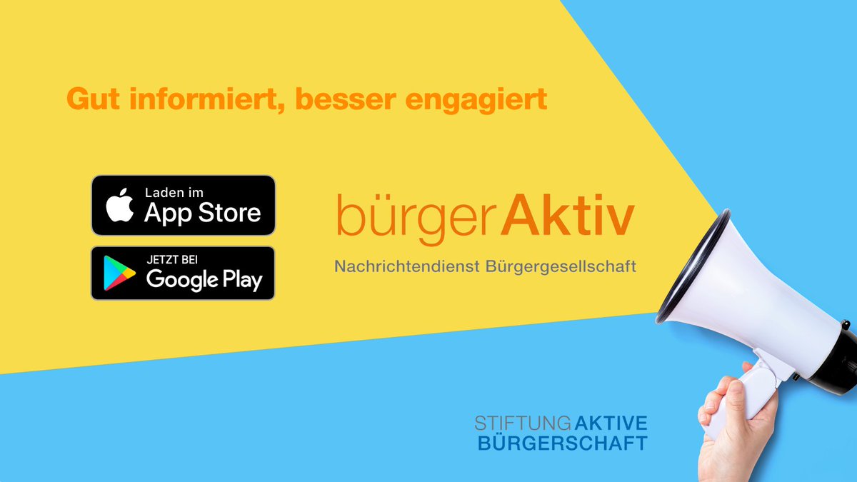 FRISCHE MELDUNGEN ✅#Studie: #Ehrenamt macht fit+++#Engagementpolitik: Lässt zu wünschen übrig++++#Greenwashing: wird teuer+++ uvm. Mit dem #kostenfreien bürgerAktiv Nachrichtendienst gut informiert in den August starten. bit.ly/3q4zewJ oder👉 APP #iOS &amp; #Android