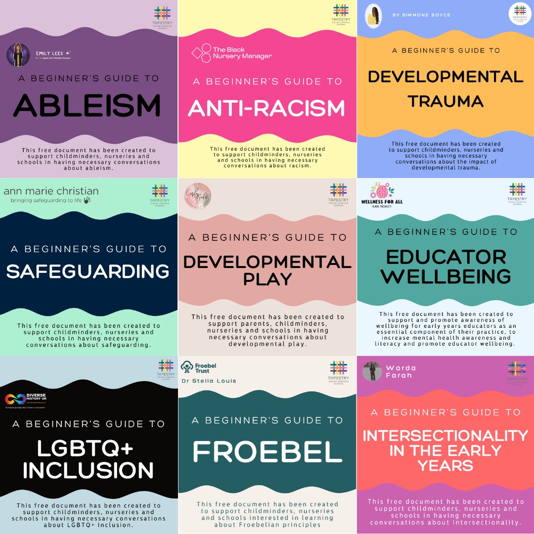 Stephen_Kilgour's tweet image. One of the best parts of my role is connecting with progressive, knowledgeable professionals.  

I've been lucky enough to work on these 9 FREE guides (perfect summer holiday reading!) -  plenty more on their way too!

tapestry.info/beginners-guid…

#InclusiveEarlyYearsEd #EYTagTeam