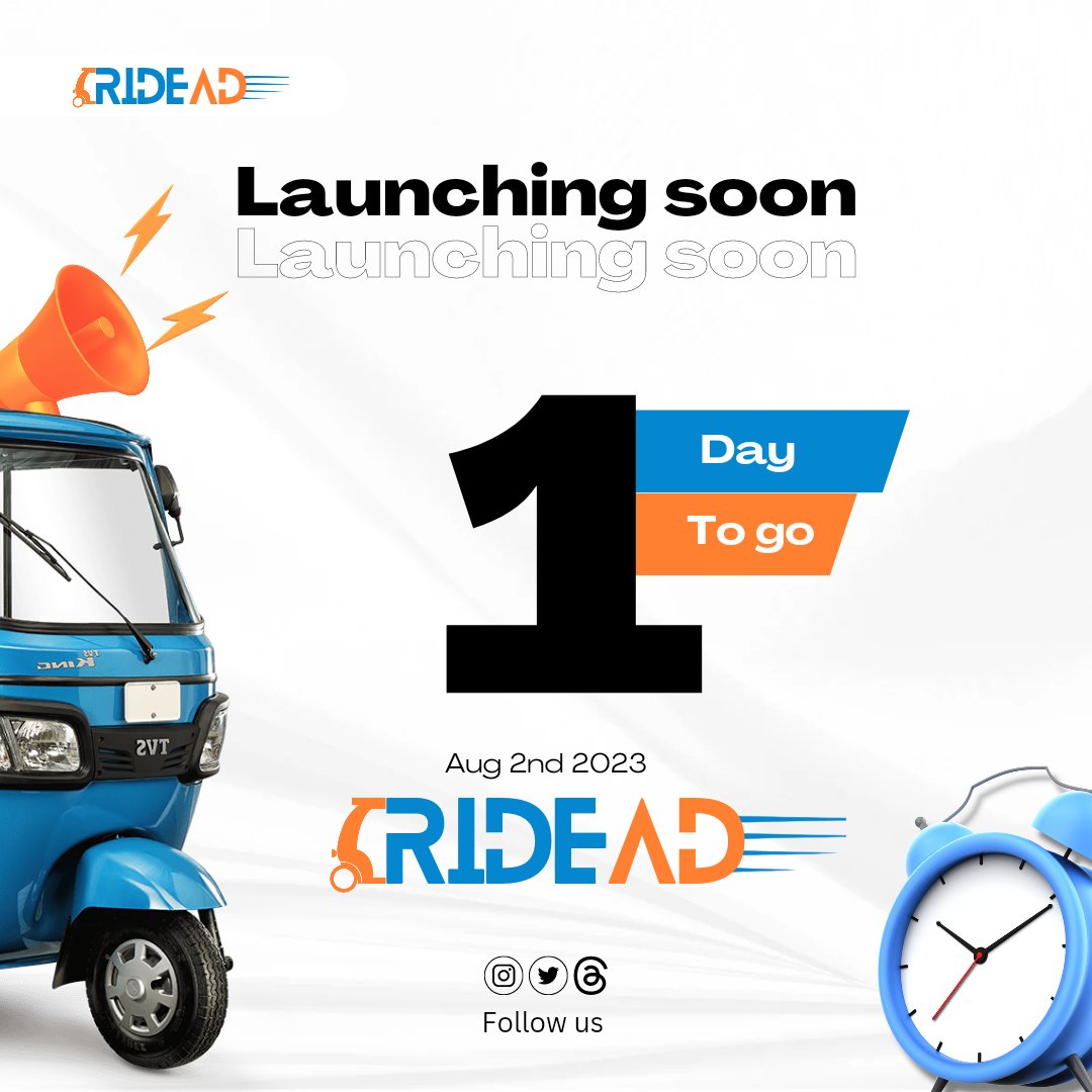 the_ridead's tweet photo. One day left until launchπ
β¨ Be a part of the #RideAD community as we launch you into the world of #technology π€ #advertisement
#countdown #launch https://t.co/nUSJhvsNeF