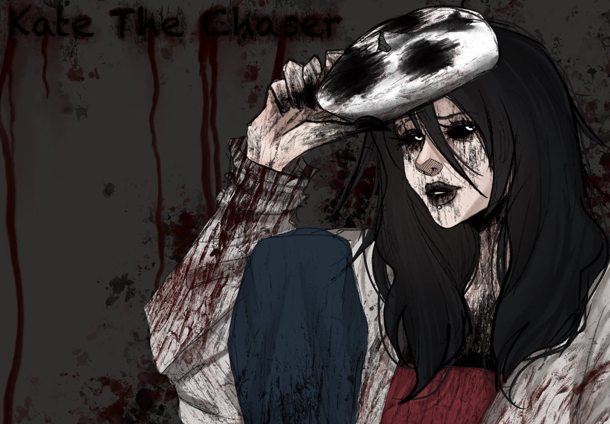 Arkman777x's tweet photo. here’s some Kate, the chaser fanart :D I’m so hyped about the new game, coming out of slender the arrival! I hope you enjoy the fanart I made of Kate! #CreepyPasta #SlenderTheArrival #KateTheChaser #Slenderman https://t.co/z6HvTqObAn