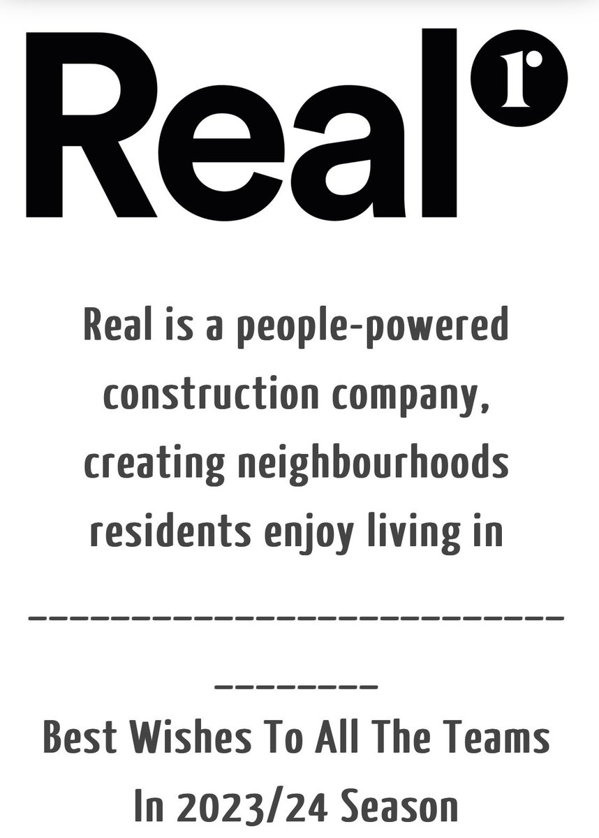 **UPDATE** We are so pleased to announce that ‘Real Ltd’ have very kindly sponsored all THE CLUBS Match Day T-Shirts. Thank you so much for your financial support, we really appreciate it. real-group.co.uk