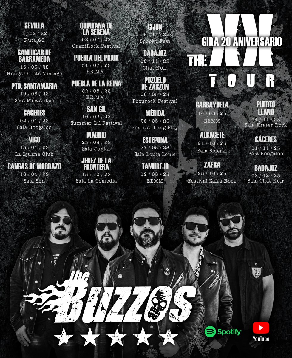 #thexxtour continúa
12/08 TAMUREJO C/La Fuente
14/08 GARBAYUELA Pz de la Constitución
21/10 ALBACETE Sideral
28/10 ZAFRA ZafraRock
4/11 PUERTOLLANO Krater Rock +Rack Roll &amp; The Remayteds
11/11 CÁCERES Boogaloo +Los Farelli
2/12 BADAJOZ Chatnoir Badajoz +Rack Roll &amp; The Remayteds