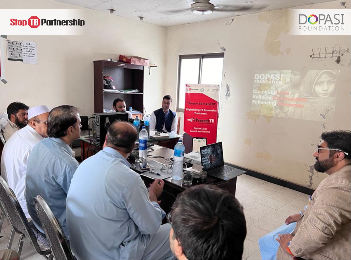Dopasifoundaton's tweet photo. Dopasi Foundation recently launched project Wave -10 in Peshawar, Khyber Pakhtunkhwa in collaboration with PTP – KP.

DOTs facilitators and key stakeholders were briefed about the intervention i.e. Prevent TB to end TB, and trained on TB preventive therapy.

#Wave10 #CFCS #UHC https://t.co/bCnzWR2oId
