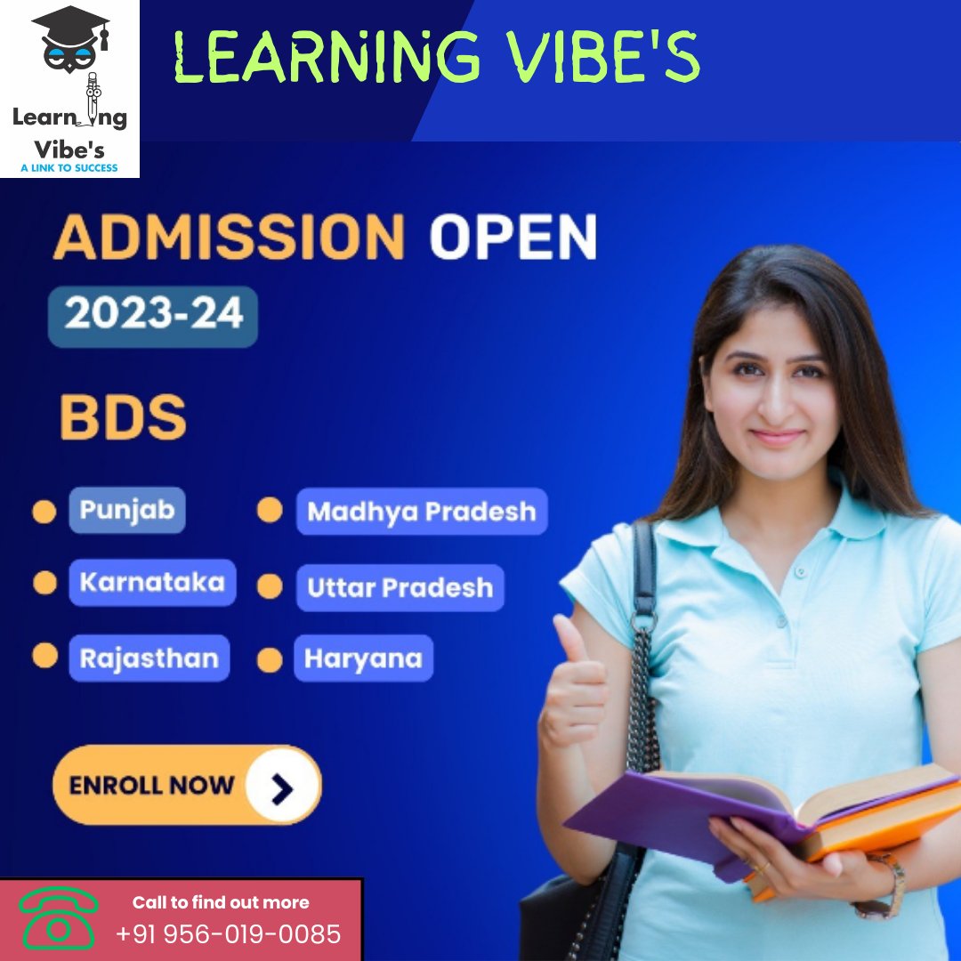 learning_vibe's tweet image. Get admission assurance in top medical colleges.
Enroll now for a brighter future !

For More Info:
Call us: +919560190085
Email us: mail2rahuldelhi@gmail.com
Visit us: learningvibes.co.in
.
.
#learningvibes #education #students #HaryanaNews #todayupdate #Delhi #BDS #dental