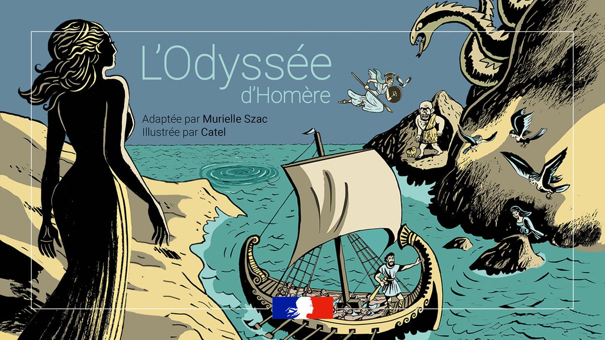 Cet été, grâce à l'opération #UnLivrePourLesVacances tous les élèves de CM2 qui ont quitté l'école primaire savourent le plaisir de la lecture avec la nouvelle édition de L’Odyssée d’Homère, adaptée par Murielle Szac et illustrée par Catel.
ℹ️ education.gouv.fr/un-livre-pour-…