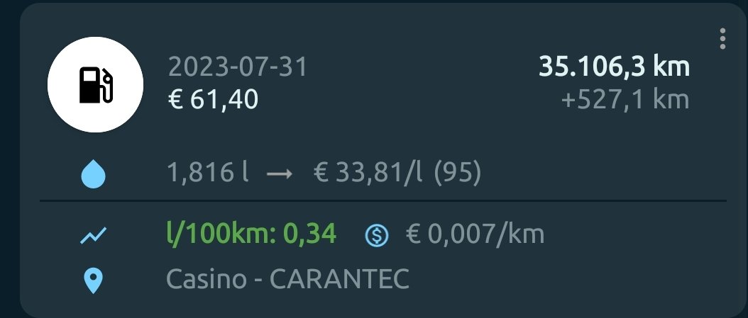 jga_jansen's tweet photo. @Fuelio I have a strange calculation of cost per mileage and fuel consumption. https://t.co/4xHEwL3i4R