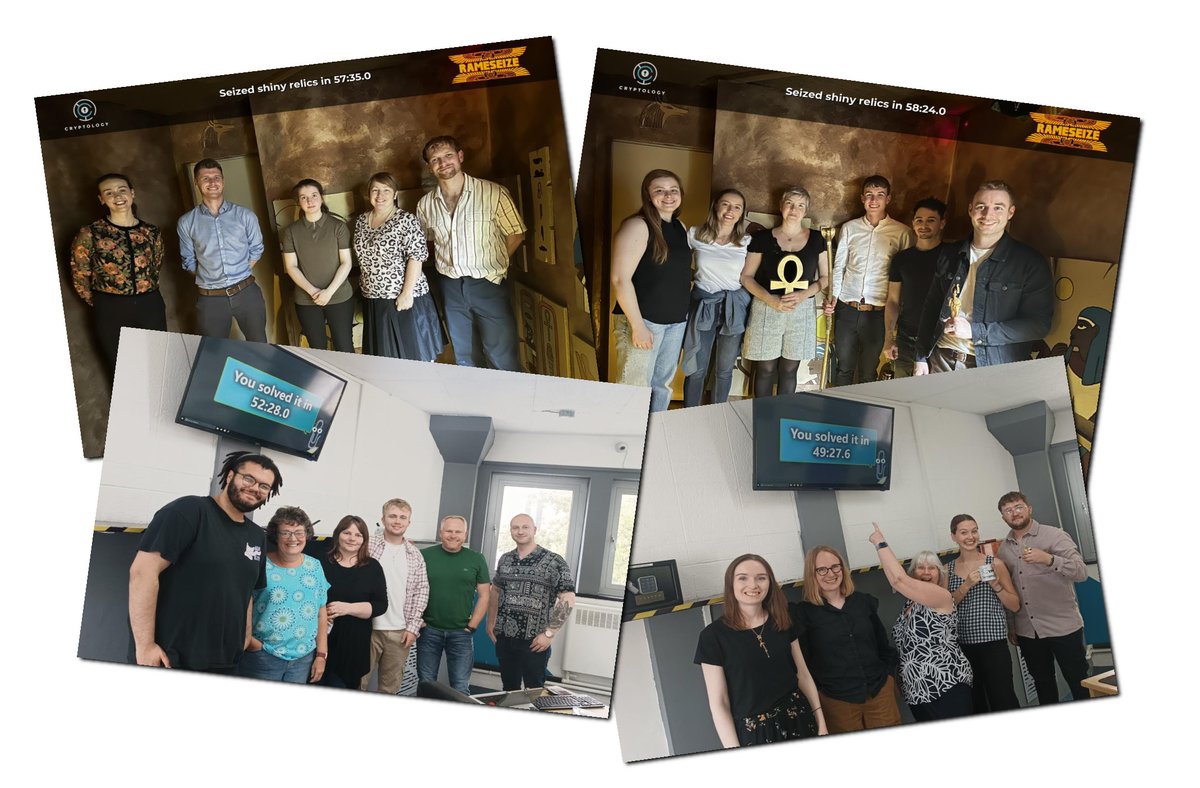 FocusLLP's tweet photo. What do you get when a Project Manager, Energy Assessor, Accountant and Surveyor enter an Escape Room? The ultimate Dream Team of course!

Our Summer social was a blast solving puzzles and conquering challenges together. 

Now for Autumn....🤔
#TeamBuilding #EscapeRoom #TeamWork https://t.co/goYTA4yT7r