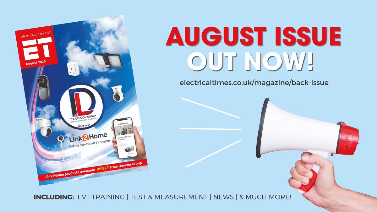 ElectricalTimes's tweet photo. ☀️August's ET is OUT NOW ☀️

This issue includes features on #ElectricVehicles, #Training, Test &amp; Measurement, as well as news and more. Highlights from @ctekcharging, @NationalSkills  and @DilogGroup. Cover courtesy of @DenconA
https://t.co/F4c872J4kU https://t.co/PNGwJ7XV22
