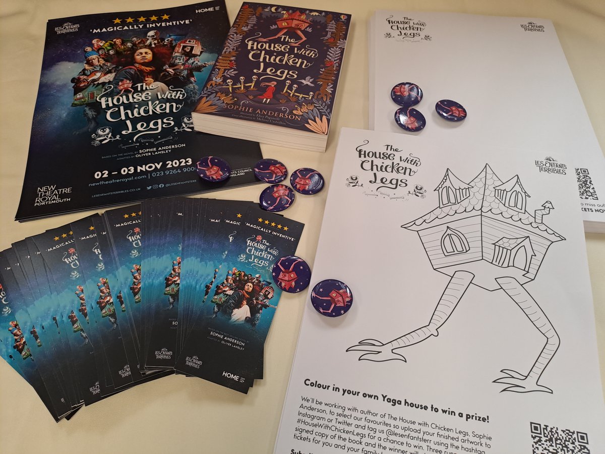 PortsmouthReads's tweet photo. @newtheatreroyal will be showing The House with Chicken Legs by Sophie Anderson. Fancy free tickets? Colour in or design your own Yaga house for a chance to win. Pick up an entry sheet from the library and upload to Insta or Twitter tagging @lesenfantsterr #HouseWithChickenLegs https://t.co/hhPBNtSqEg