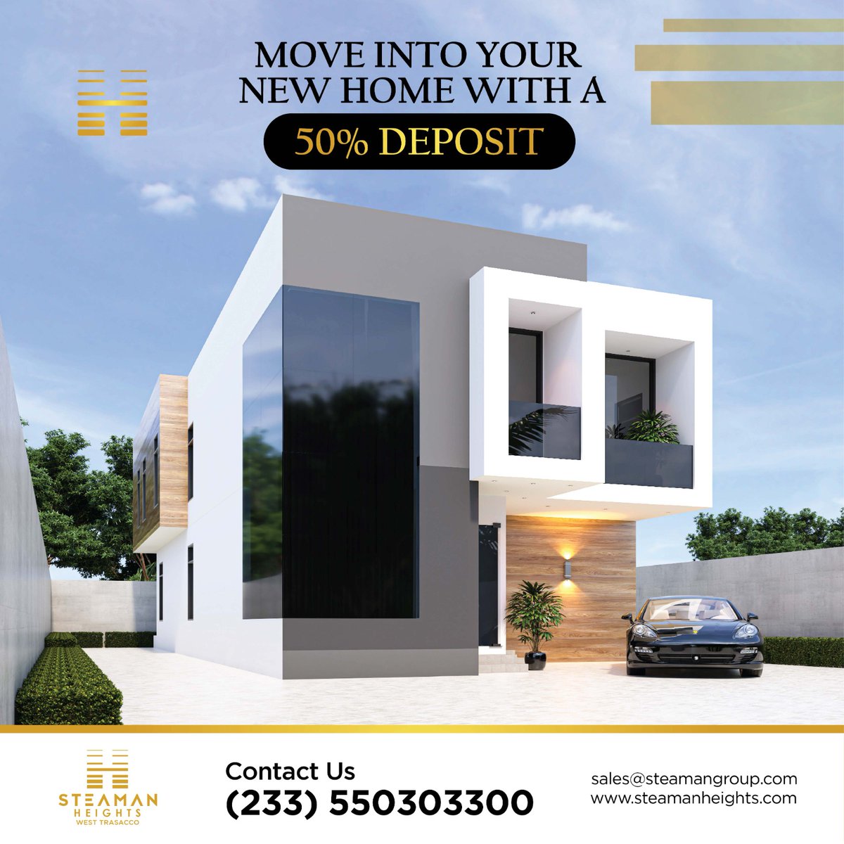 steamanheightgh's tweet photo. Your Dream Home Awaits! 
Move into Steaman Heights with a 50% deposit. 
Steaman Heights, creating a luxury lifestyle with you. #SteamanHeights #DreamHome #LuxuryLiving #50PercentDeposit #YourHomeAwaits #MoveInNow https://t.co/5OLS52QqcP