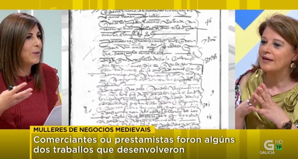 iegps's tweet photo. Amparo Rubio, vicedirectora do @iegps, participou esta mañá na Revista da @crtvg para falar con María Solar @MariaSolar2 sobre as mulleres de negocios na Galicia baixomedieval. https://t.co/BkesNWjYOz