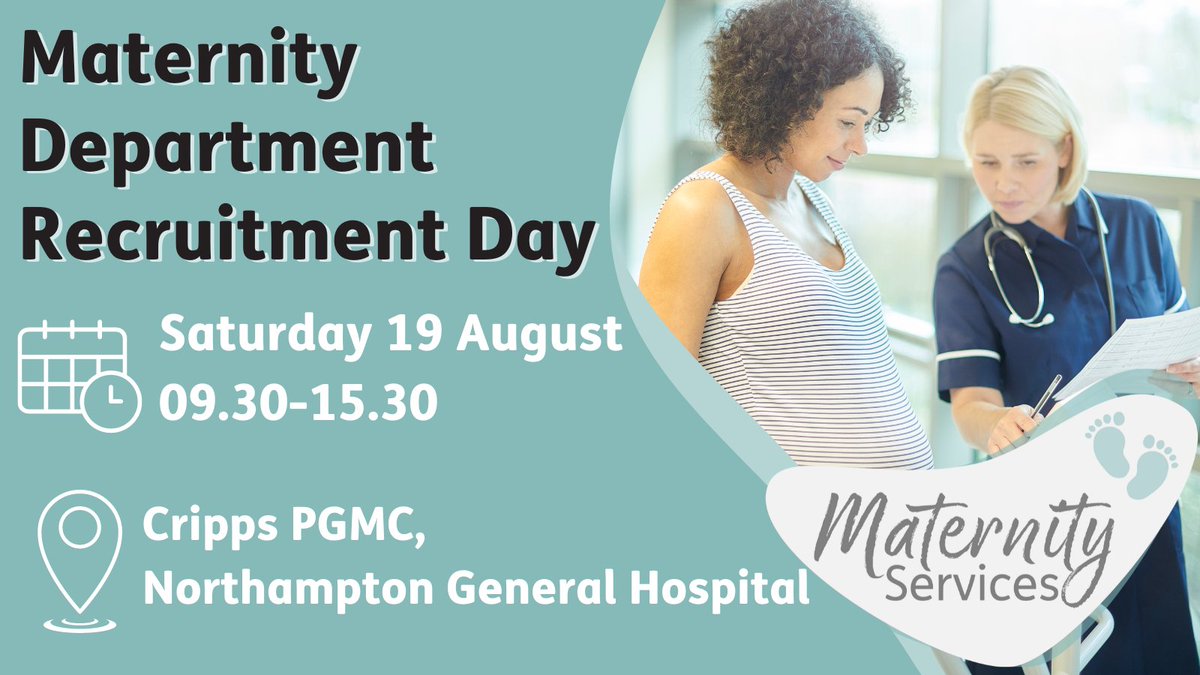 On Saturday 19th August 2023, we will be hosting a recruitment event for Midwives and Maternity support workers.
Find out more and book your place here: eventbrite.com/e/maternity-de…