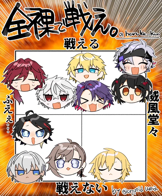 よく見てるにじさんじの男達で👊💥 ※個人の感想です (テンプレお借りしました)