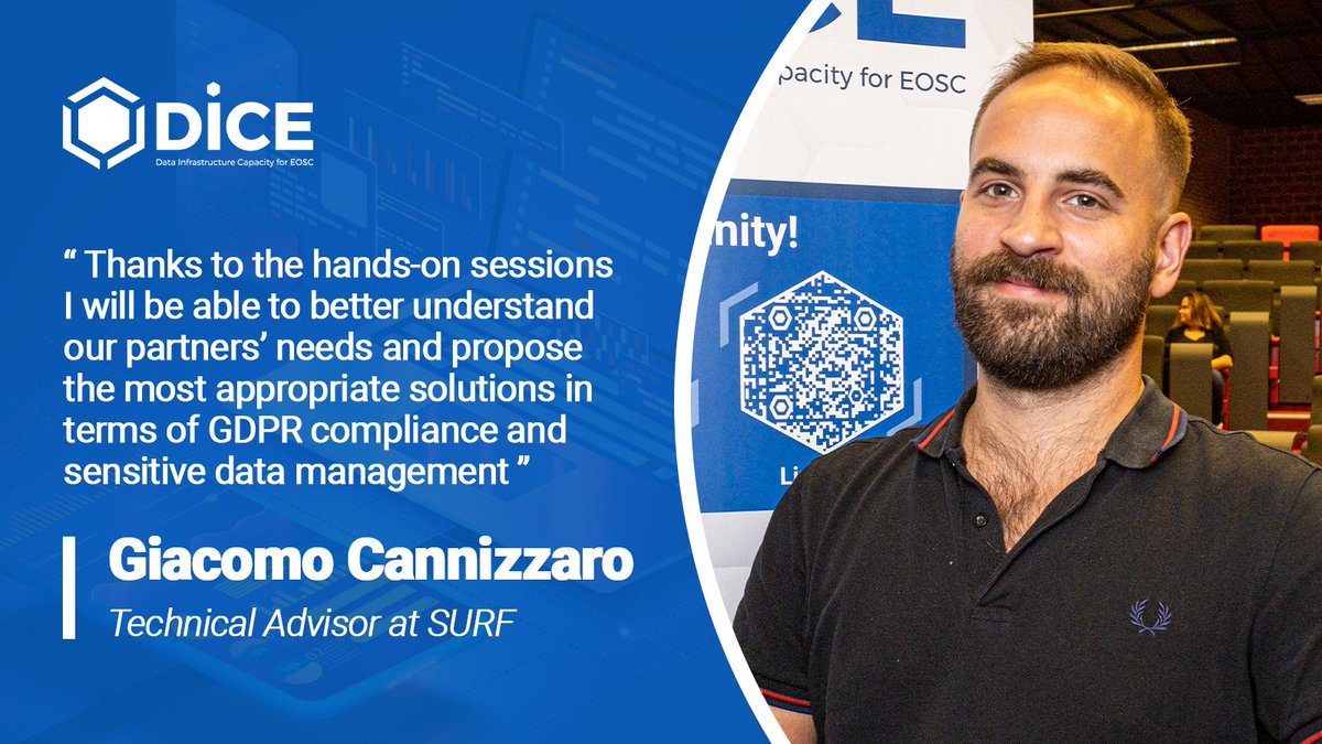 DICE-eosc (@diceosc) on Twitter photo 💡Protecting sensitive data🔐is vital for every organisation! Practical hands-on training is key to enhancing #datamanagement skills!🚀Giacomo Cannizzaro <a href="/SURF_NL/">SURF-coöperatie</a> has significantly levelled up his sensitive data management skills🎯thanks to the DICE Datathon! 🙌 💡Protecting sensitive data🔐is vital for every organisation! Practical hands-on training is key to enhancing #datamanagement skills!🚀Giacomo Cannizzaro <a href="/SURF_NL/">SURF-coöperatie</a> has significantly levelled up his sensitive data management skills🎯thanks to the DICE Datathon! 🙌