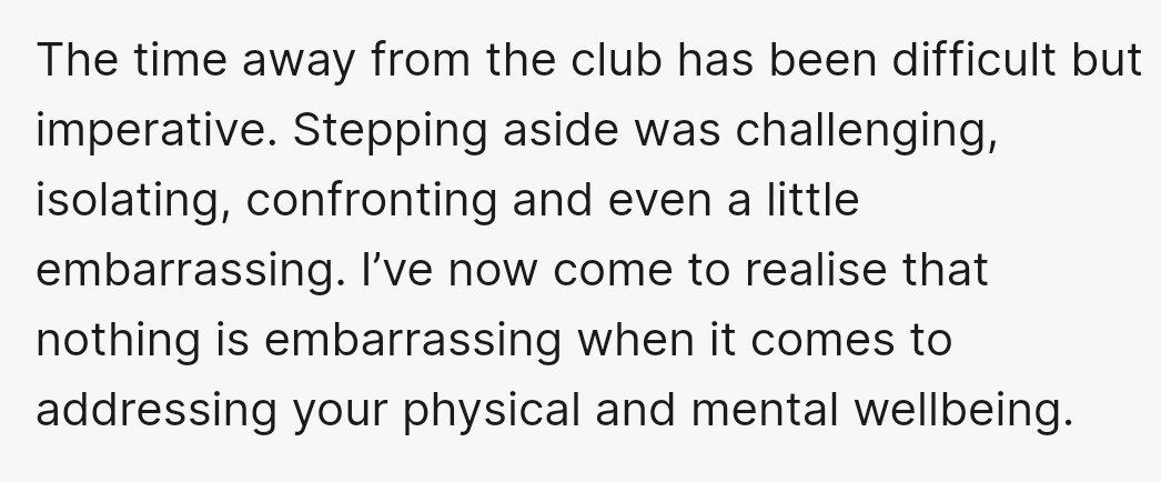AlexFarah24's tweet photo. @FootyonNine really read all of the below, ignored 99% of it, and decided to just run with "embarrassing" for their headline.

And we wonder why men are afraid to speak up about their health and wellbeing... https://t.co/isU962RFBI