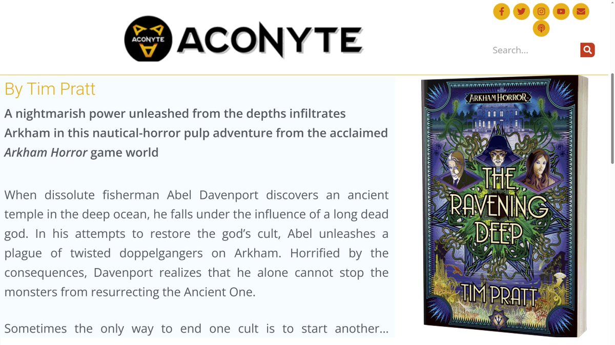 ArkhamChronicle's tweet photo. We realise we haven’t released the #ArkhamHorror July #12MonthsOfChristmas competition. We were waiting on The Ravening Deep to arrive from @AcoyteBooks and it looks like we waited too long. This just means you will have TWO competitions in August. Sweet! https://t.co/XvKSg7K3Ir