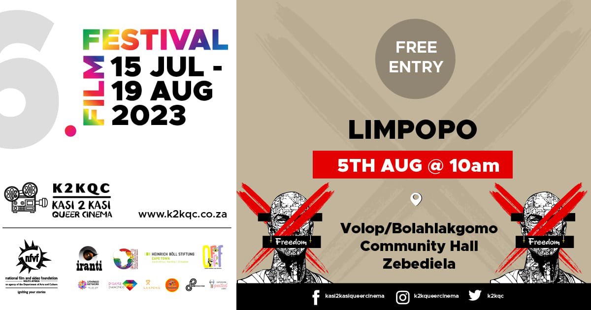 K2KQC's tweet photo. Owning our story and loving ourselves through that process is the bravest thing we'll ever do. Catch @k2kqueercinema this weekend at Limpopo for more film screenings. If your around come and join us! Thanks again to our sponsor @nfvfsa and supporters @boellstiftung 

Die Stem https://t.co/38RXKpmbs2