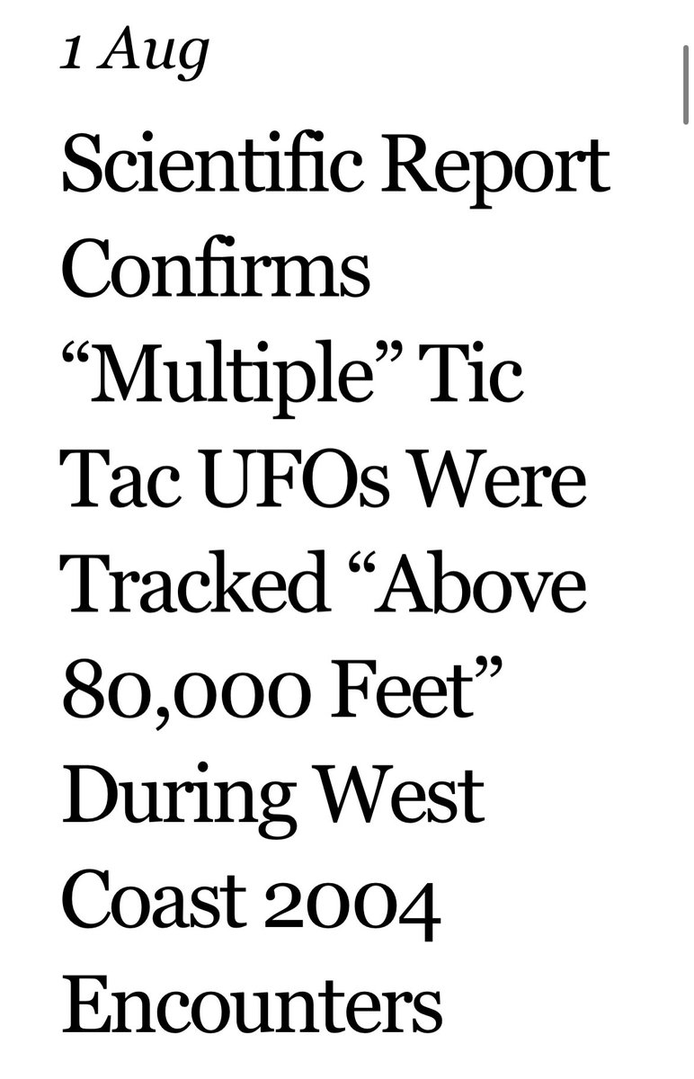 Renate_FE's tweet photo. A 140-page scientific report, generated by a U.S. intelligence agency, analysed multiple Tic-Tac-shaped objects above 80,000 feet, which were involved in the famous 2004 Unidentified Anomalous Phenomena (UAP) encounter off the coast of California. https://t.co/dWvrt2R982